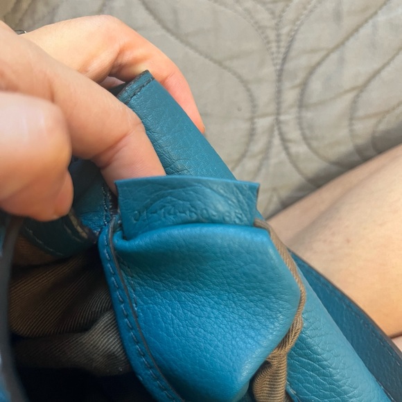 Chloe Mini Marcie Saddle Bag, Blue - 100% Authentic - Picture 15 of 15